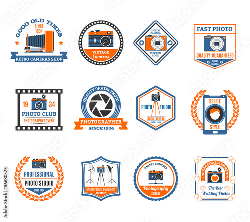  Photography Emblems Set 