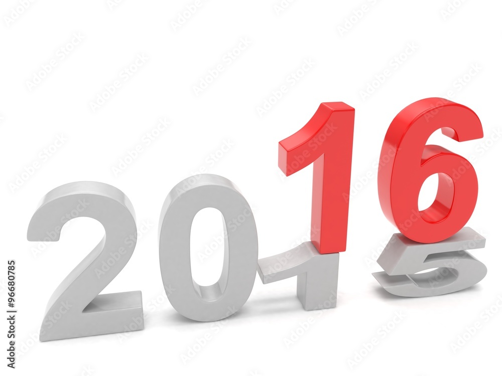 2015-2016 change new year 2016 isolated 2015-2016 change new year 2016 isolated