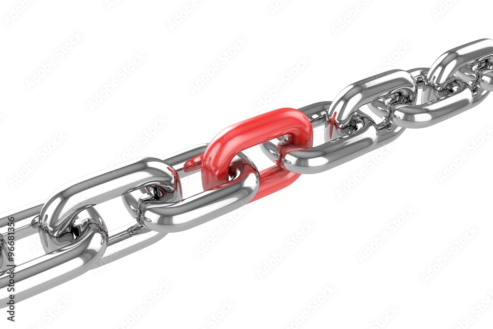 Obraz premium render stainless steel chain
