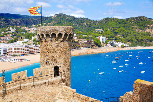 Tossa de Mar castle in Costa Brava of Catalonia photo