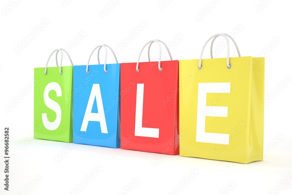 sale written on shopping bag