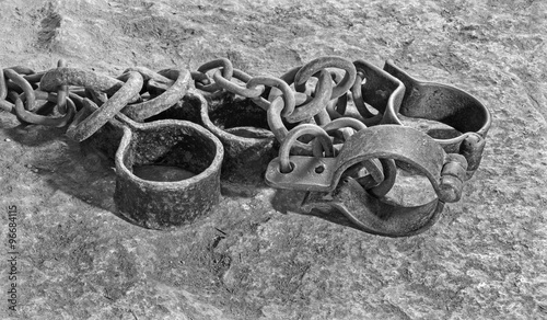 The irons from oubliette the castle.