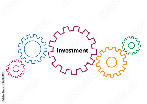 investment concept with gears