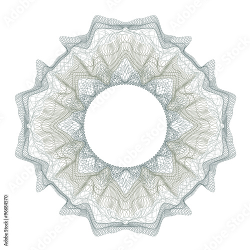 guilloche decorative element for design certificate, diploma and bank note