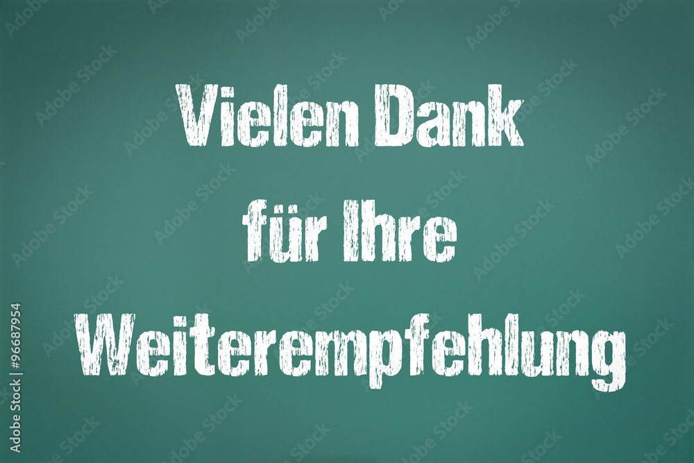 vielen Dank für Ihre Weiterempfehlung Stock Photo Adobe Stock
