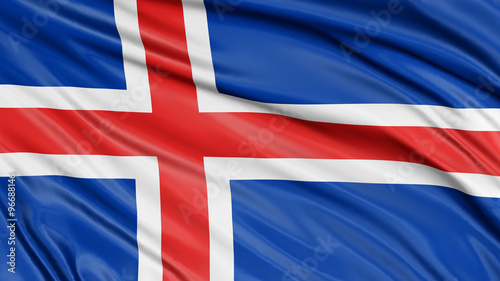 3D Icelandic flag 