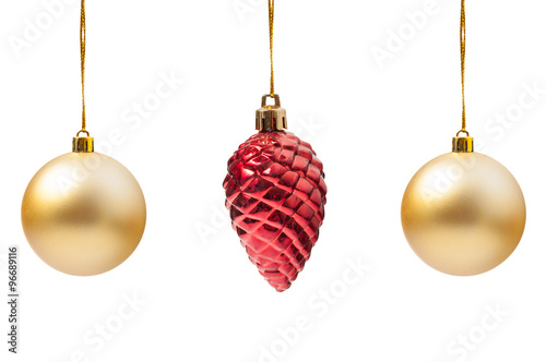 Three Christmas globes