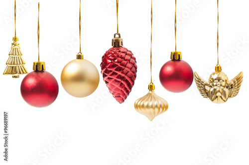 Hanging Christmas globes or various decorations