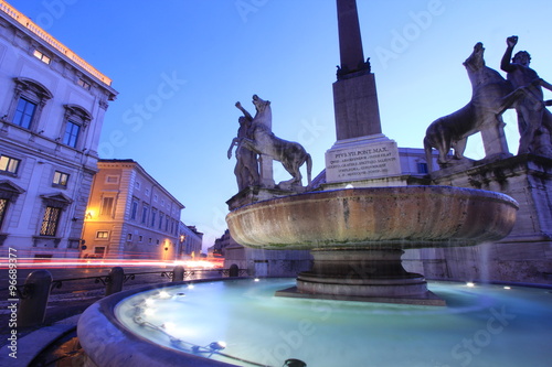 Piazza del Quirinale at dusk, Rome