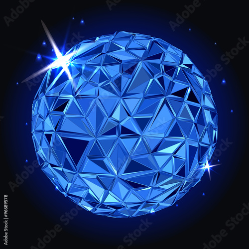 Geometric christmas ball. Holidays Background