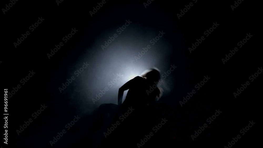 Girl sexy dancing on a black background Girl sexy dancing on a black background