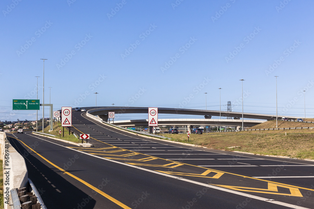 New Road Highway Junction flyover ramps entry exits for traffic flow ...