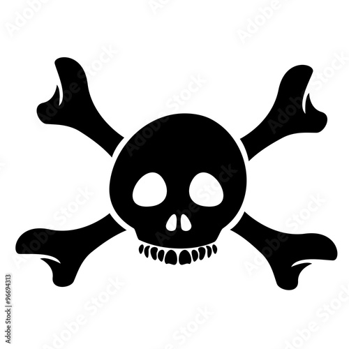 Skull and the Crossbones Cartoon