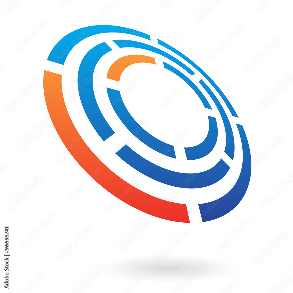 Colorful Abstract Maze Icon Colorful Abstract Maze Icon