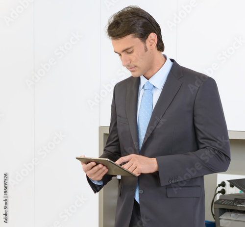 Businessman with tablet