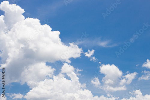 blue sky with cloud closeup