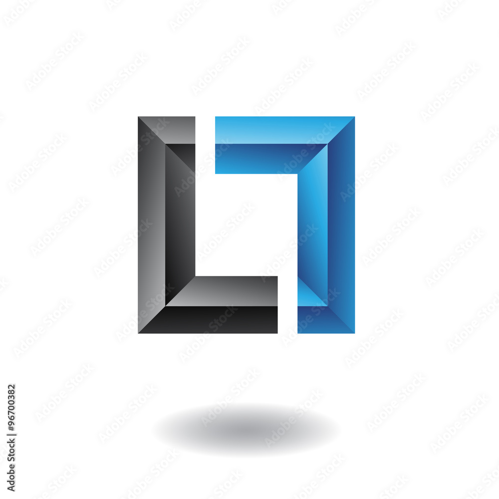 Rectangular and Square Abstract Icon Rectangular and Square Abstract Icon