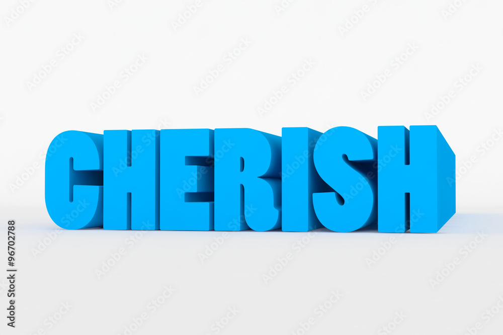 Big 3D bold text - cherish Big 3D bold text - cherish
