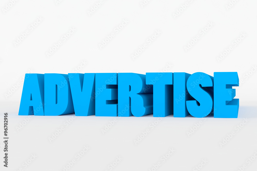Big 3D bold text - advertise