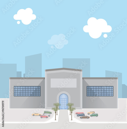 Shopping mall building. EPS10.