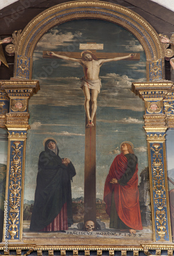 Verona - Crucifxion by Francesco Morone (1498) in San Bernardino church  photo