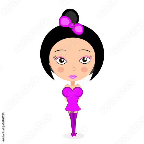 Fashion beautiful brunette girl