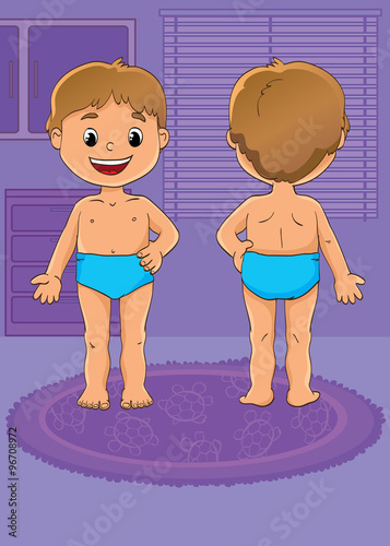 Vector Illustration Of Scheme Boy Body