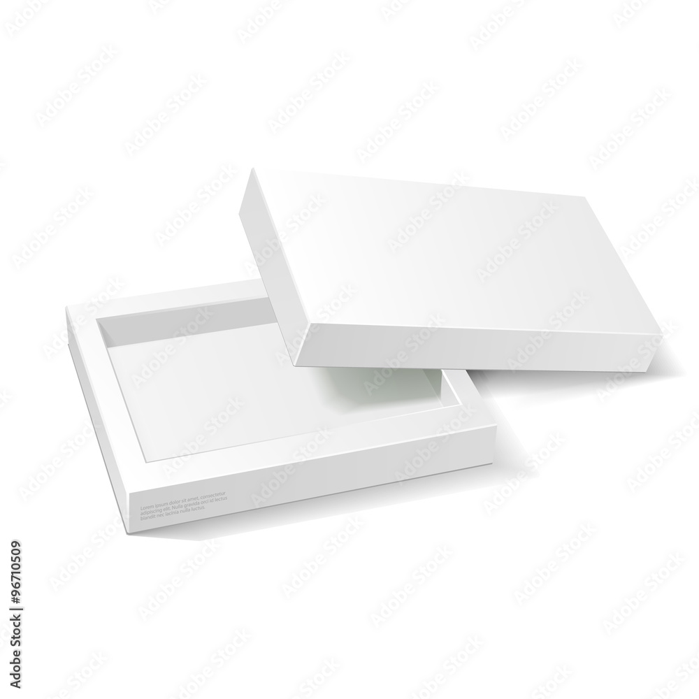 3D Modern Candy Open White Box, on white background 3D Modern Candy Open White Box, on white background