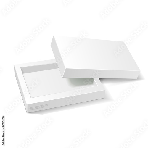 3D Modern Candy Open White Box, on white background