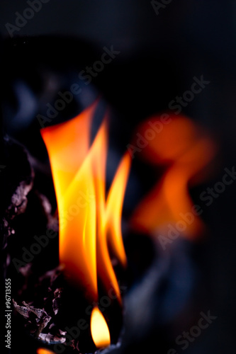 abstract flames on a black background © schankz