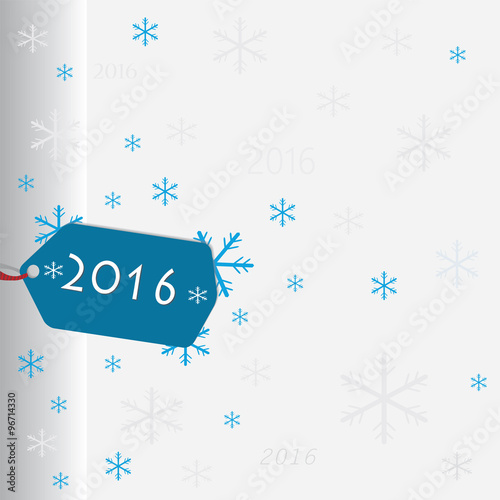 new years card with snowflakes