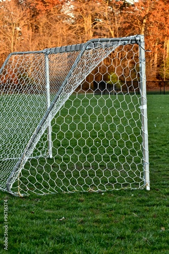 Soccer field with goal