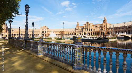  view of Plaza de Espana with fence