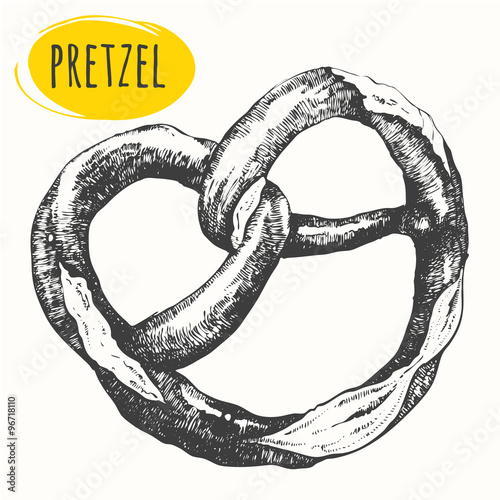 Pretzel. Oktoberfest food. Traditional beer snack. 
