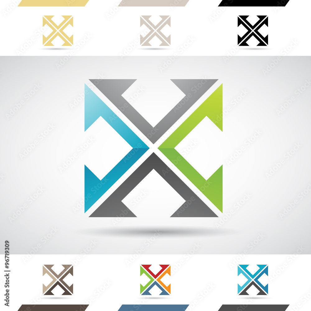 Logo Shapes and Icons of Letter X