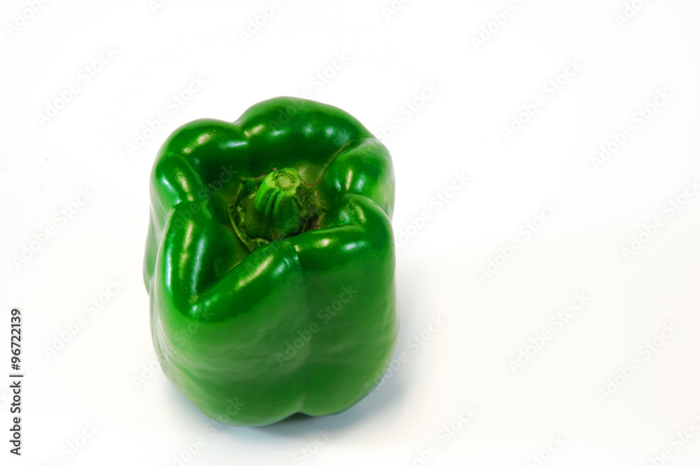 green pepper on white background green pepper on white background