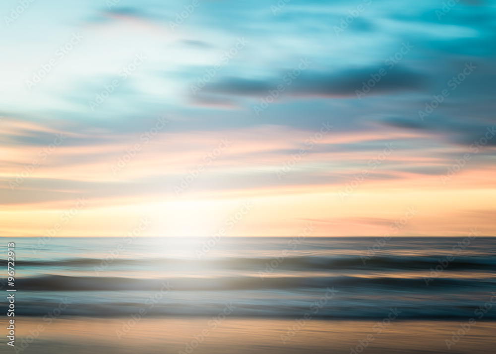 An abstract seascape with blurred panning motion background