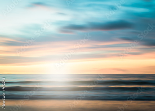 An abstract seascape with blurred panning motion background