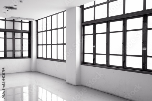 Black and white Abstract Clear Bright Windows with reflection