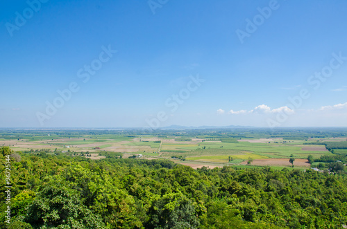 Tay Ninh field with view from Ba Den mountain. Agriculture image