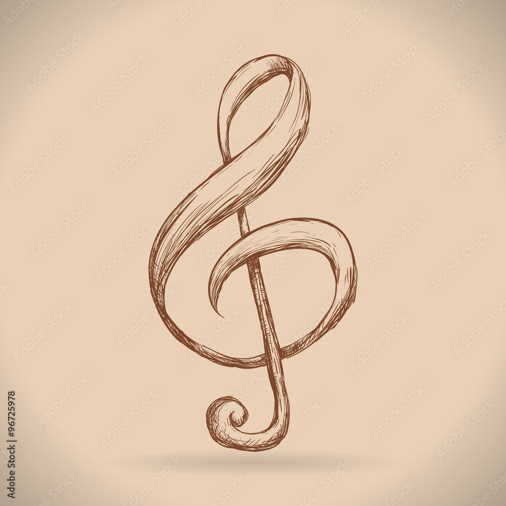 Obraz premium Music instruments and notes