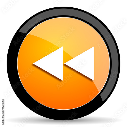 rewind orange icon Free Download rewind orange icon - GFXLoad