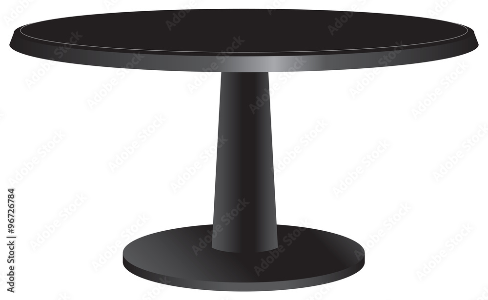 Black design table with a round top Black design table with a round top