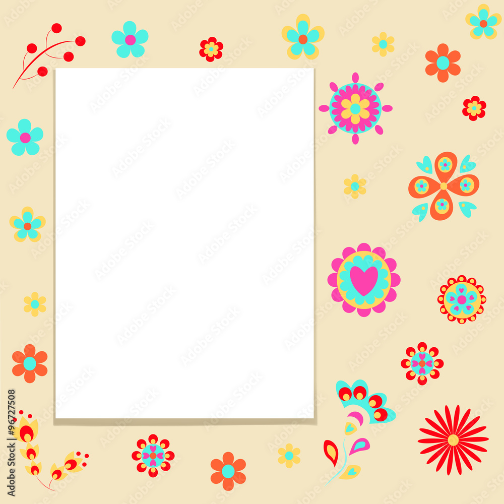 Vector illustration - copy space for your text on the floral background Vector illustration - copy space for your text on the floral background