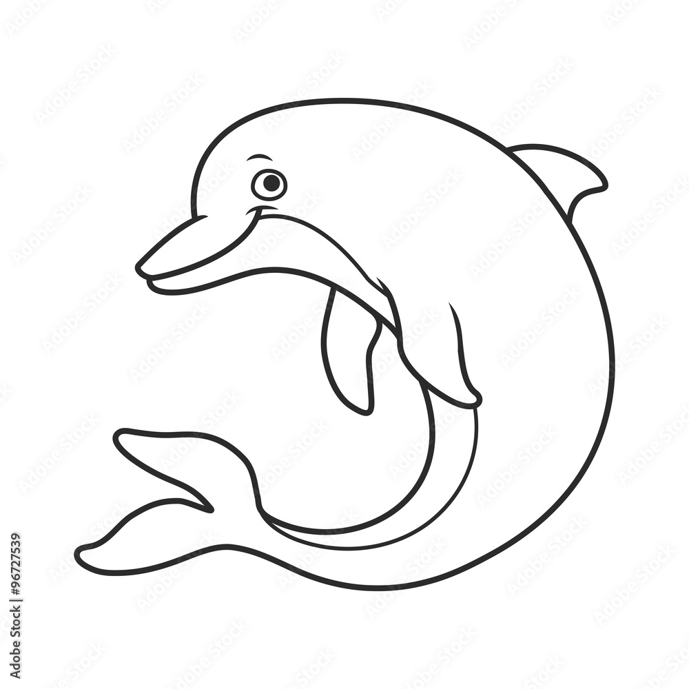 Obraz premium cute dolphin cartoon