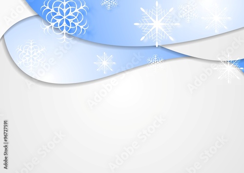 Blue wavy Christmas background