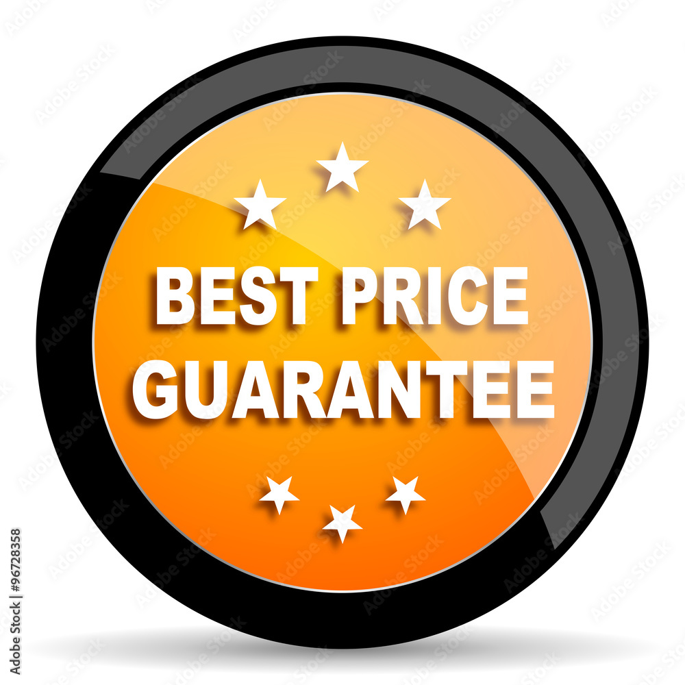 best price guarantee orange icon