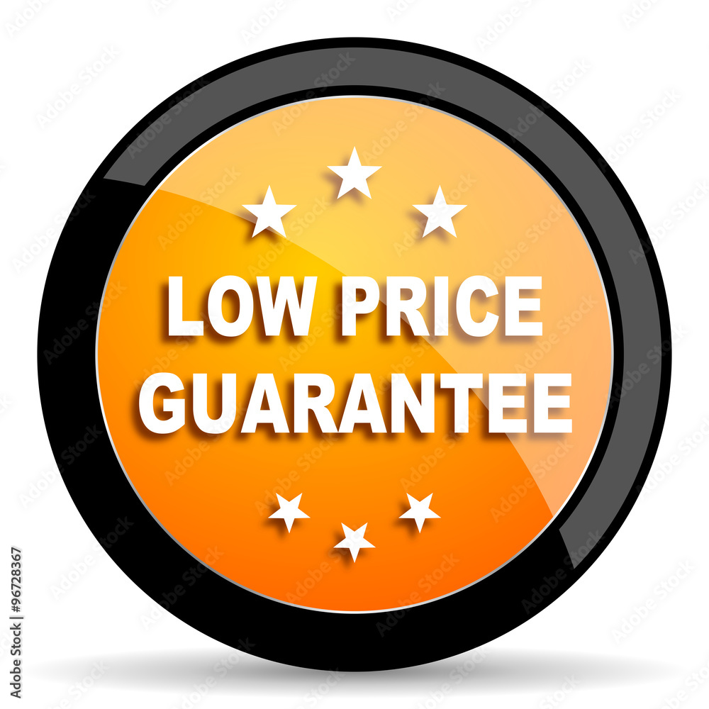 low price guarantee orange icon