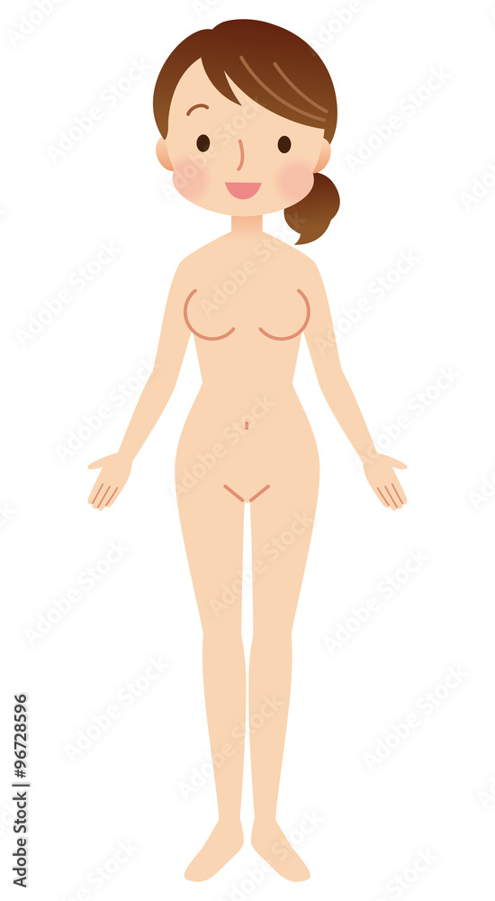 裸 全身 女性の身体 裸 全身 Stock イラスト | Adobe Stock