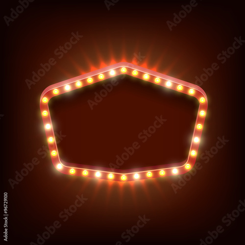 Vintage shining light vector banner